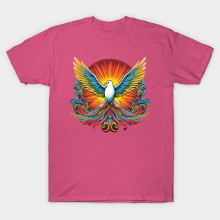 Dove Peace Pride Rainbow Colours T-Shirt